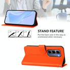For Infinix Hot 50 Pro+ 4G Skin Feel Solid Color Leather Phone Case with Lanyard(Orange) - 3