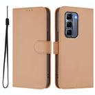 For Infinix Hot 50 Pro+ 4G Skin Feel Solid Color Leather Phone Case with Lanyard(Nude) - 2