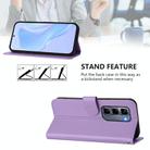 For Infinix Hot 50 Pro+ 4G Skin Feel Solid Color Leather Phone Case with Lanyard(Lavender Purple) - 3