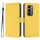 For Infinix Hot 50 Pro+ 4G Skin Feel Solid Color Leather Phone Case with Lanyard(Lemon Yellow) - 2