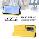 For Infinix Hot 50 Pro+ 4G Skin Feel Solid Color Leather Phone Case with Lanyard(Lemon Yellow) - 3
