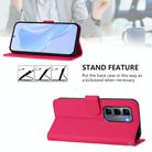 For Infinix Hot 50 Pro+ 4G Skin Feel Solid Color Leather Phone Case with Lanyard(Rose Red) - 3