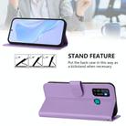 For Infinix Hot 9 / 9 Pro Skin Feel Solid Color Leather Phone Case with Lanyard(Lavender Purple) - 3