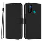 For Infinix Hot 9 / 9 Pro Skin Feel Solid Color Leather Phone Case with Lanyard(Black) - 2