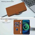 For Infinix Note 50S Skin Feel Solid Color Leather Phone Case with Lanyard(Brown) - 3