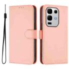 For Infinix Note 50S Skin Feel Solid Color Leather Phone Case with Lanyard(Pink) - 2