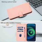 For Infinix Note 50S Skin Feel Solid Color Leather Phone Case with Lanyard(Pink) - 3