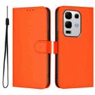 For Infinix Note 50S Skin Feel Solid Color Leather Phone Case with Lanyard(Orange) - 2
