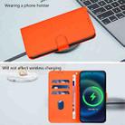 For Infinix Note 50S Skin Feel Solid Color Leather Phone Case with Lanyard(Orange) - 3