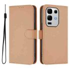 For Infinix Note 50S Skin Feel Solid Color Leather Phone Case with Lanyard(Nude) - 2