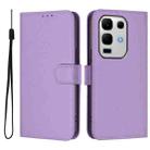 For Infinix Note 50S Skin Feel Solid Color Leather Phone Case with Lanyard(Lavender Purple) - 2