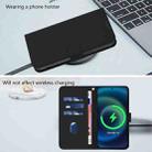 For Infinix Note 50S Skin Feel Solid Color Leather Phone Case with Lanyard(Black) - 3