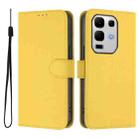 For Infinix Note 50S Skin Feel Solid Color Leather Phone Case with Lanyard(Lemon Yellow) - 2