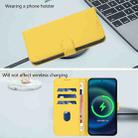 For Infinix Note 50S Skin Feel Solid Color Leather Phone Case with Lanyard(Lemon Yellow) - 3