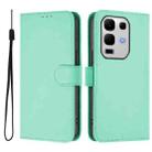 For Infinix Note 50S Skin Feel Solid Color Leather Phone Case with Lanyard(Mint Green) - 2
