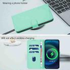 For Infinix Note 50S Skin Feel Solid Color Leather Phone Case with Lanyard(Mint Green) - 3