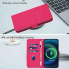 For Infinix Note 50S Skin Feel Solid Color Leather Phone Case with Lanyard(Rose Red) - 3