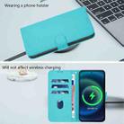 For Infinix Note 50S Skin Feel Solid Color Leather Phone Case with Lanyard(Lake Blue) - 3