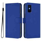 For Infinix GT 30 Pro Skin Feel Solid Color Leather Phone Case with Lanyard(Dark Blue) - 2