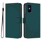 For Infinix GT 30 Pro Skin Feel Solid Color Leather Phone Case with Lanyard(Dark Green) - 2