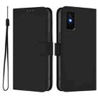 For Infinix GT 30 Pro Skin Feel Solid Color Leather Phone Case with Lanyard(Black) - 2