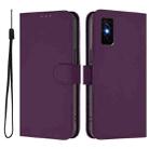For Infinix GT 30 Pro Skin Feel Solid Color Leather Phone Case with Lanyard(Violet) - 2