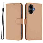 For Infinix Smart 10 4G Skin Feel Solid Color Leather Phone Case with Lanyard(Nude) - 2