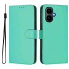 For Infinix Smart 10 4G Skin Feel Solid Color Leather Phone Case with Lanyard(Green) - 2