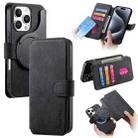 For iPhone 16 Pro Max CaseNeo MagSafe RFID Anti-theft Retro Leather Phone Case(Black) - 1