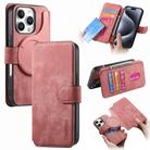 For iPhone 16 Pro CaseNeo MagSafe RFID Anti-theft Retro Leather Phone Case(Pink) - 1
