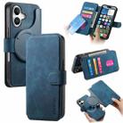 For iPhone 16 Plus CaseNeo MagSafe RFID Anti-theft Retro Leather Phone Case(Blue) - 1