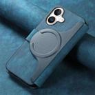 For iPhone 16 Plus CaseNeo MagSafe RFID Anti-theft Retro Leather Phone Case(Blue) - 3