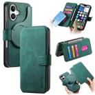 For iPhone 16 Plus CaseNeo MagSafe RFID Anti-theft Retro Leather Phone Case(Green) - 1