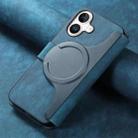 For iPhone 16 CaseNeo MagSafe RFID Anti-theft Retro Leather Phone Case(Blue) - 3
