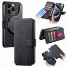 For iPhone 15 Pro Max CaseNeo MagSafe RFID Anti-theft Retro Leather Phone Case(Black) - 1