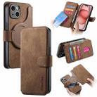 For iPhone 15 CaseNeo MagSafe RFID Anti-theft Retro Leather Phone Case(Brown) - 1