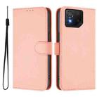 For Asus ROG Phone 8 / 8 Pro Skin Feel Solid Color Leather Phone Case with Lanyard(Pink) - 2