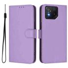 For Asus ROG Phone 8 / 8 Pro Skin Feel Solid Color Leather Phone Case with Lanyard(Lavender Purple) - 2