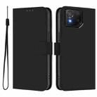 For Asus ROG Phone 8 / 8 Pro Skin Feel Solid Color Leather Phone Case with Lanyard(Black) - 2