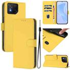 For Asus ROG Phone 8 / 8 Pro Skin Feel Solid Color Leather Phone Case with Lanyard(Lemon Yellow) - 1