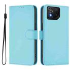 For Asus ROG Phone 8 / 8 Pro Skin Feel Solid Color Leather Phone Case with Lanyard(Sky Blue) - 2