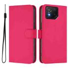 For Asus ROG Phone 8 / 8 Pro Skin Feel Solid Color Leather Phone Case with Lanyard(Rose Red) - 2