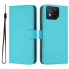 For Asus ROG Phone 8 / 8 Pro Skin Feel Solid Color Leather Phone Case with Lanyard(Lake Blue) - 2