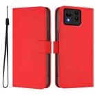 For Asus Zenfone 11 Ultra Skin Feel Solid Color Leather Phone Case with Lanyard(Red) - 2