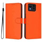 For Asus Zenfone 11 Ultra Skin Feel Solid Color Leather Phone Case with Lanyard(Orange) - 2