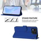 For Asus Zenfone 11 Ultra Skin Feel Solid Color Leather Phone Case with Lanyard(Dark Blue) - 3