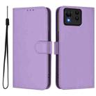 For Asus Zenfone 11 Ultra Skin Feel Solid Color Leather Phone Case with Lanyard(Lavender Purple) - 2