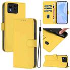 For Asus Zenfone 11 Ultra Skin Feel Solid Color Leather Phone Case with Lanyard(Lemon Yellow) - 1