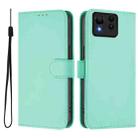 For Asus Zenfone 11 Ultra Skin Feel Solid Color Leather Phone Case with Lanyard(Mint Green) - 2