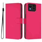 For Asus Zenfone 11 Ultra Skin Feel Solid Color Leather Phone Case with Lanyard(Rose Red) - 2